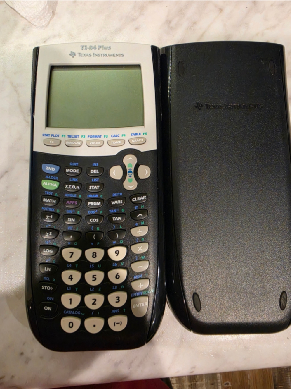 Texas Instruments TI-84 Plus Graphing Calculator Black Tested Works Cover